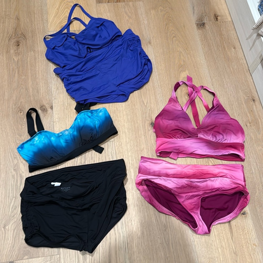 3 gently used athleta bikinis